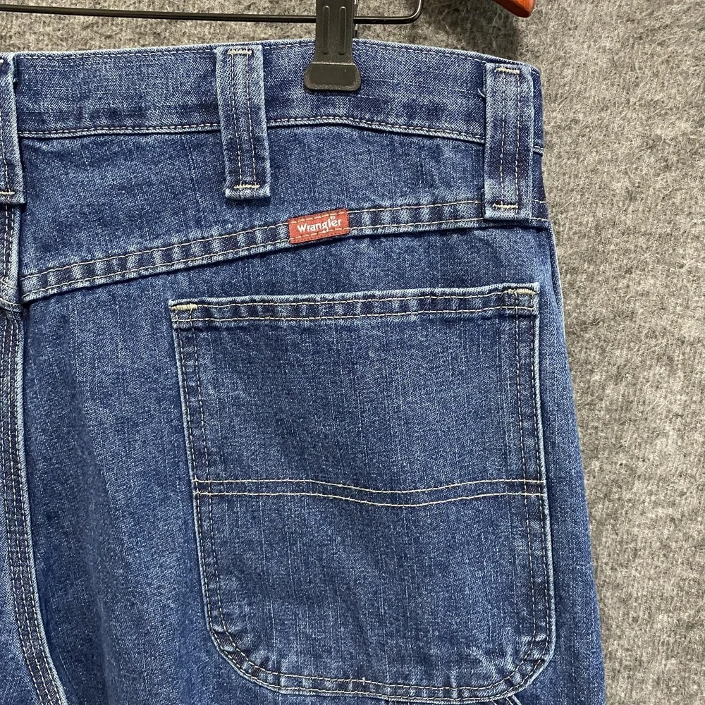 NEW Wrangler Five Star Carpenter Jeans Men 36x34 Blue Relaxed Fit Denim Workwear